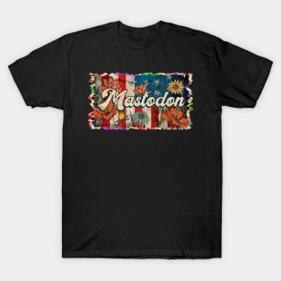 Retro Mastodon Pattern 80s 90s Birthday Style 70s 80s T-Shirt